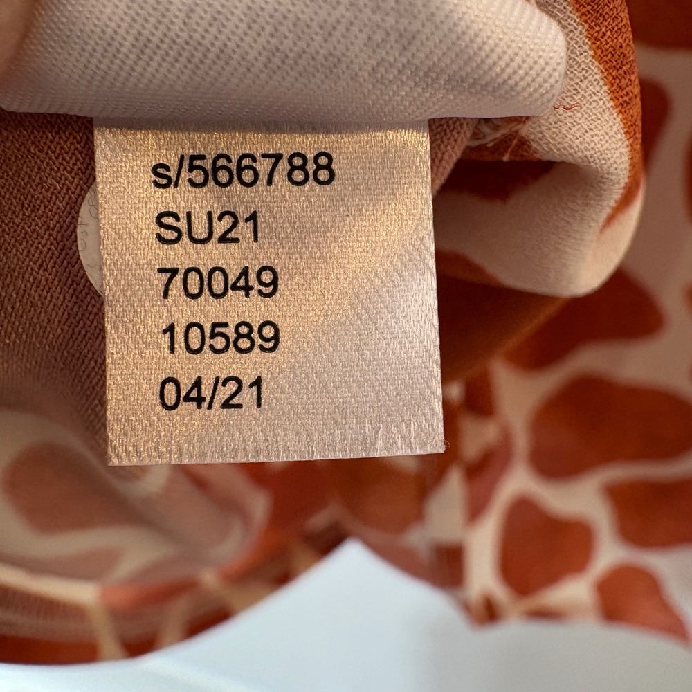 Ann Taylor Giraffe Print Ruffle Neck Shell Blouse Size XS NWT - Picture 8 of 9